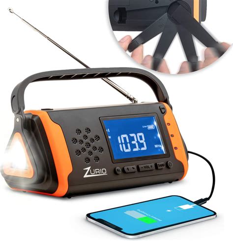 Emergency Radio With Noaa Weather Alert Hand Crank And Solar Power