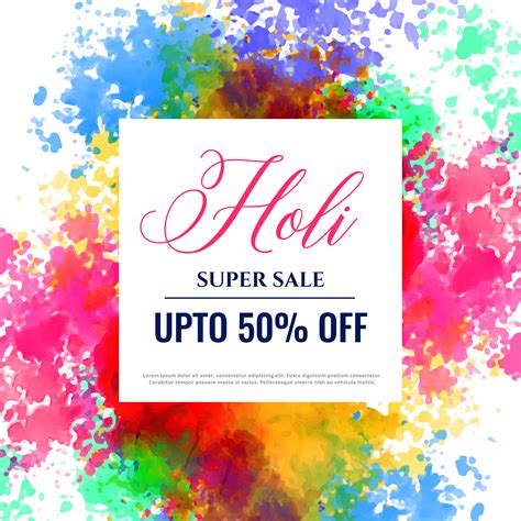Happy Holi Sale Banner Design Background Download Free Vector Art