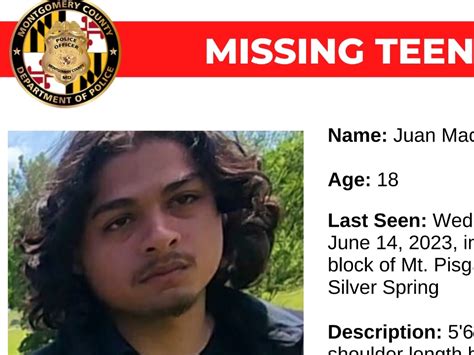Concern For 18 Year Old From Silver Spring Missing Since June 18