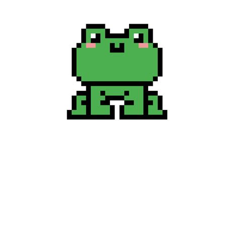 Pixilart Cute Frog By Thesanssquad56