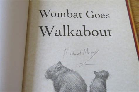wombat goes walkabout signed by morpurgo michael and christian birmingham fine hardcover 1999