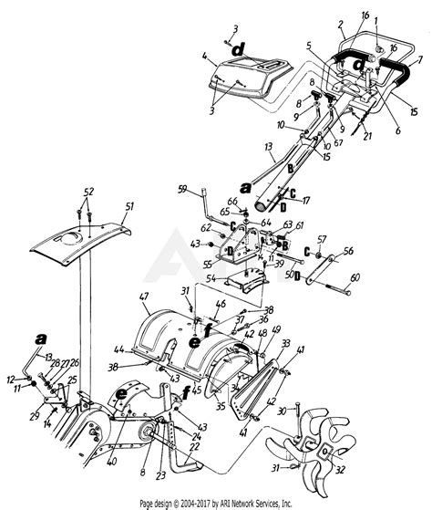 40 Yard Machine Rear Tine Tiller Parts Diagram Diagram For You