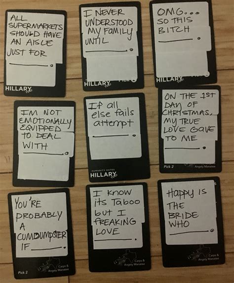 Hilarious And Creative Ideas For Blank Cards In Cards Of Humanity Game