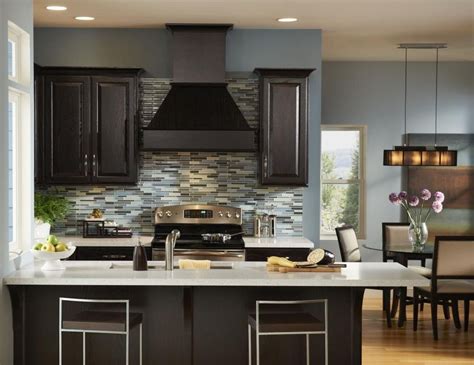 Cabinets Counters And Mostly Backsplash Blue Kitchen Walls Modern