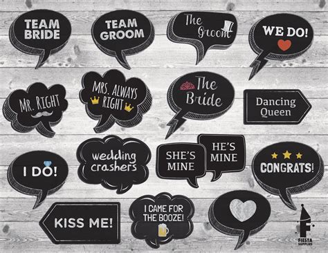 Free Printable Photo Booth Props Words