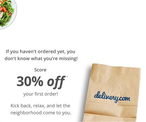 get 30 off your first order delivery