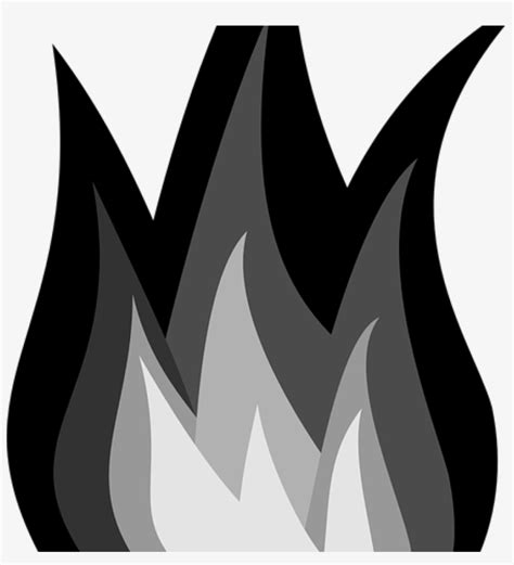 Flame Clipart Black And White Fire Flames Burn Free Black And White
