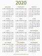 Download 2020 Calendar Free Templates