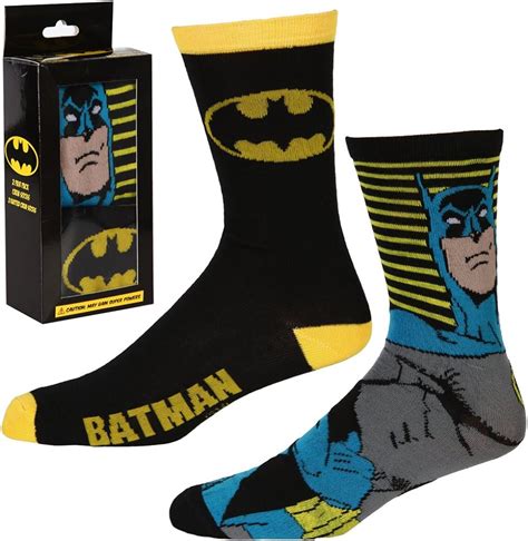 Dc Comics Batman And Logo Crew Socks Box Set 2 Pair Clothing