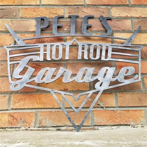 Personalized Metal Garage Sign Personalized Garage Sign Etsy Retro Wall Art Garage Signs