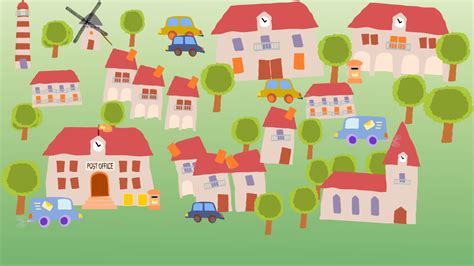 Download Village Cartoon House Child Art Village Clipart In Hd Full