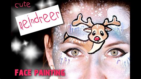 Rudolph The Red Nosed Reindeer Face Painting Tutorial Youtube