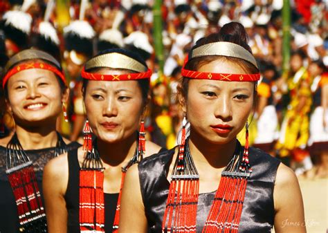 Phom Naga Women In Traditional Attires During Unity Dance At Hornbill