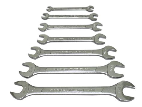 7pc Metric Open End Chrome Wrench Set 6mm 19mm New Ebay