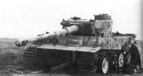 Destroyed Panzer Vi Tiger Of Schwere Panzer Abteilung 505 Tank Number