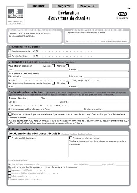 Déclaration d Ouverture de Chantier DROC CERFA MaxiAssur