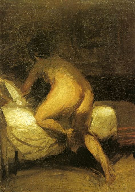 Nude Crawling Into Bed Oil On Cardboard X Flickr