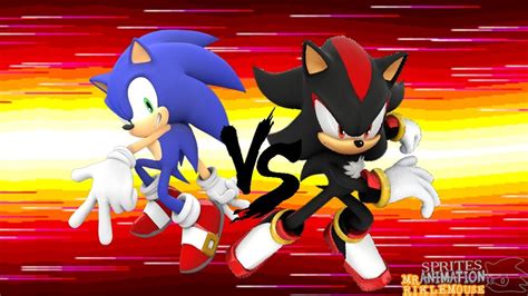 Sonic Vs Shadow Sprite Fight Animation Youtube