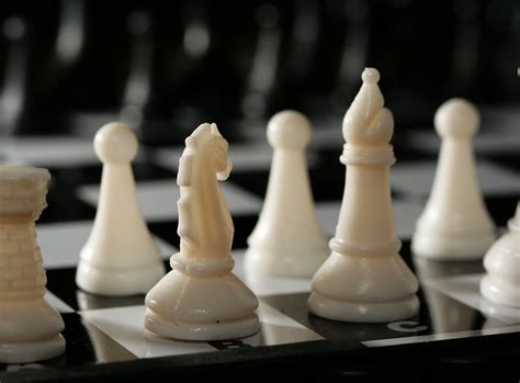 Chess Free Stock Photo Close Up Of White Chess Pieces 7545
