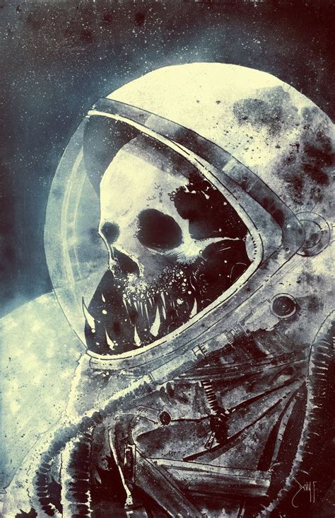 The Astronaut By Devin Francisco On Deviantart Skull Art Space Art