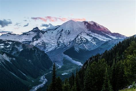 Mtrainier In Sunset Photograph By Hisao Mogi