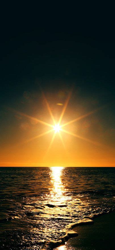Sunshine Of Sun Of Beauty Of Sunrise Sea Inverted Reflection In Water