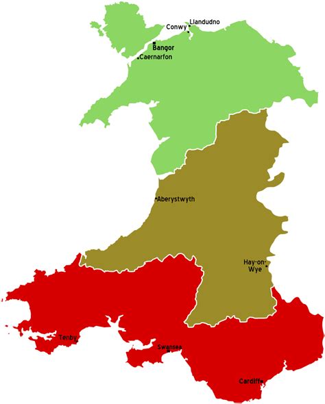 Wales Map •