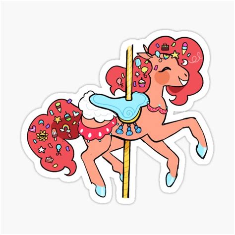 Mlp G4 Pinkie Pie Carousel Sticker For Sale By Toucanburger Redbubble