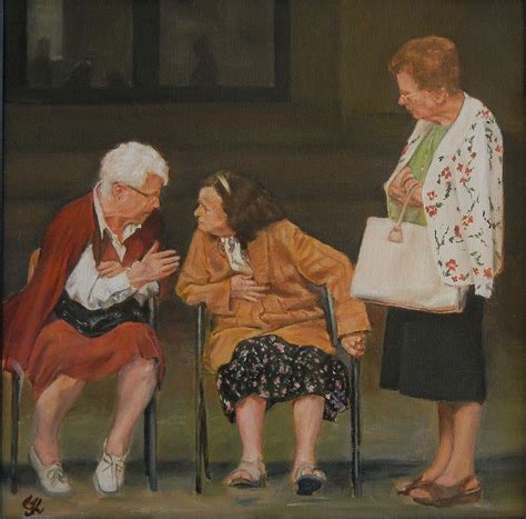 Gossip Painting By George Kramer Pixels