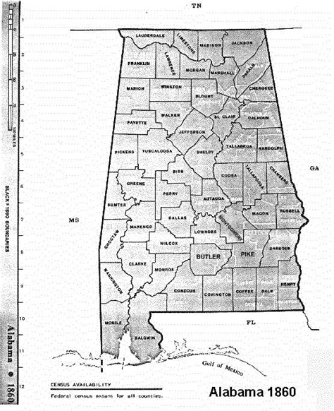 Map Of Alabama In 1860 Alabama Genealogy