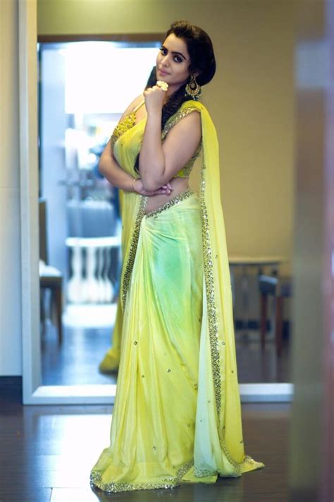 Manasa Himavarsha Hot Photos In Saree Actress Galaxy