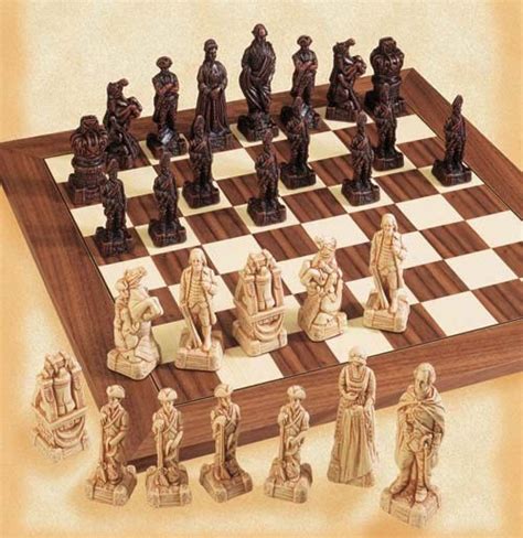 The American Revolutionary Polyresin Chessmen Set