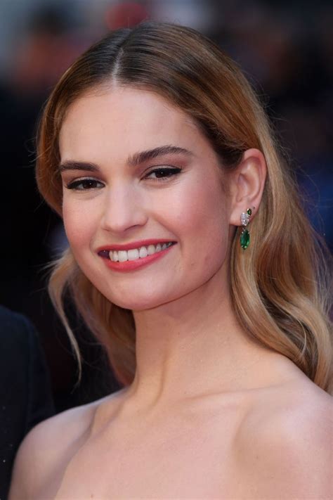 The Guernsey Literary Orange Eyeshadow Celebrity Makeup Looks Bold Brows Lily James Good