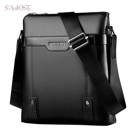 Famous Brand Pu Leather Men Bag Casual Business Leather Mens Messenger