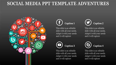 Social Media Powerpoint Template For Success Presentation