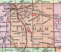 Ingham County, Michigan, 1911, Map, Rand McNally, Lansing, Okemos, Haslett