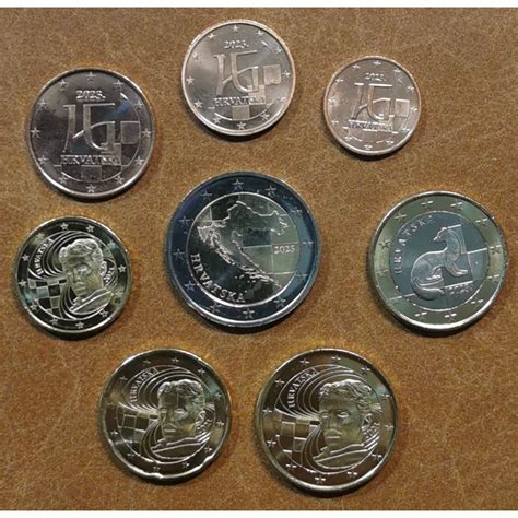 Euromince mince Chorvátsko 2023 sada 8 mincí UNC