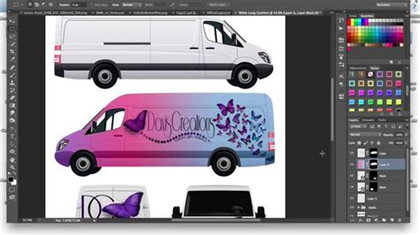 How To Make A Commercial Cargo Van Car Wrap Mockup Tutorial Using