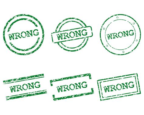 Wrong Stamps Imprint Green Mark Icon Png Transparent Image And