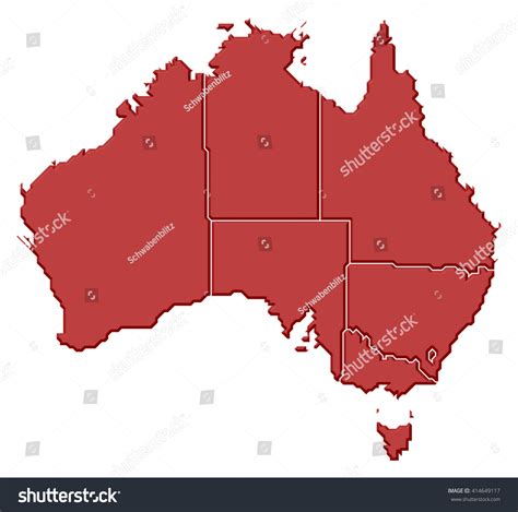 Map Australia Royalty Free Stock Photo 414649117