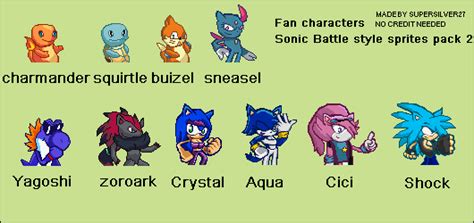 Fan Characters Sonic Battle Style Pack 2 By Baysenahiru427 On Deviantart