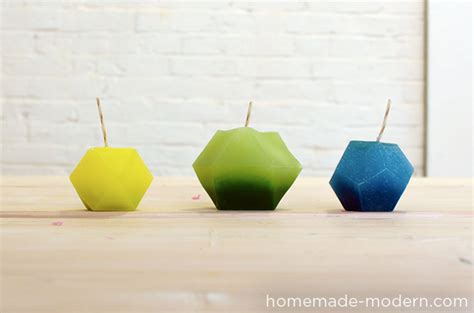 How To Make Modern Geometric Candles Diy And Crafts