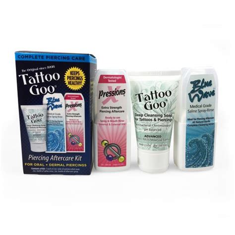 Tattoo Goo Complete Piercing Aftercare Kit Barber Dts