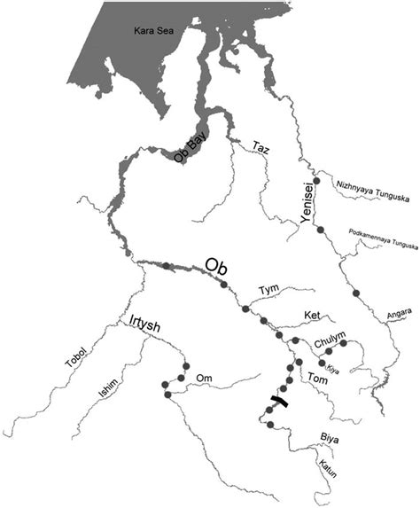 Sampling Of Sterlet In Ob Irtysh Basin Circles Represent Localities