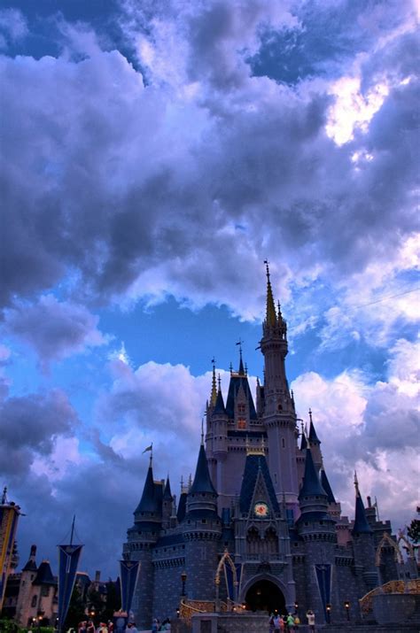 Disney Cinderella Castle At Dusk View Large On Black See Flickr