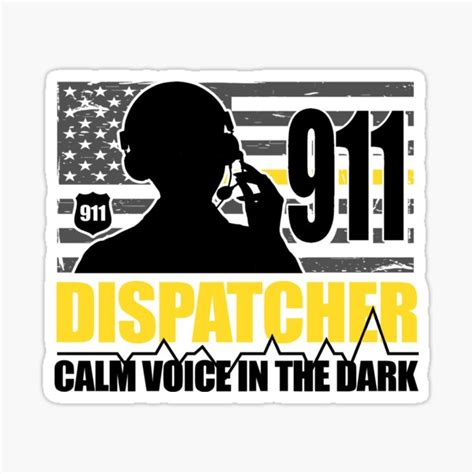 911 Dispatcher Calm Voice In The Dark Sticker For Sale By