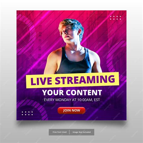 Premium Vector Live Streaming Banner Design Social Media Post Template