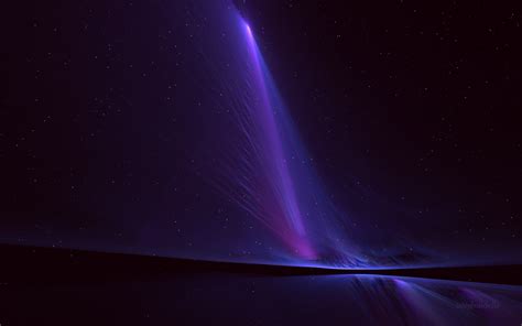 Wallpaper Night Abstract Sky Purple Aurora Midnight Light