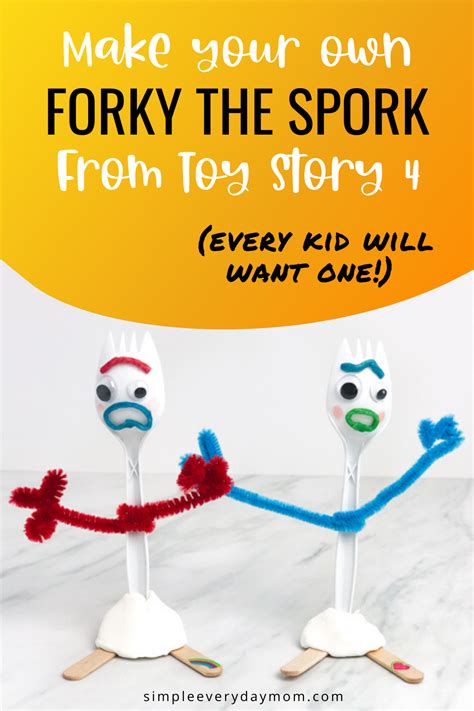 How To Make Forky Craft In 2020 Spring Crafts For Kids Disney