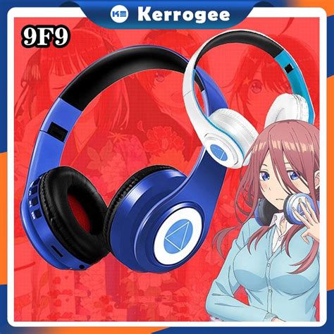 Jual Anime Headset Headphone Bluetooth Headset Musik Gaming Dengan Mic
